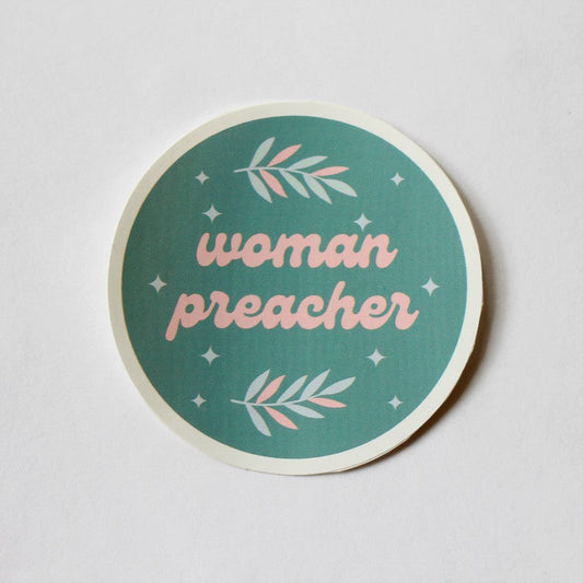 "Woman Preacher" Paper Sticker